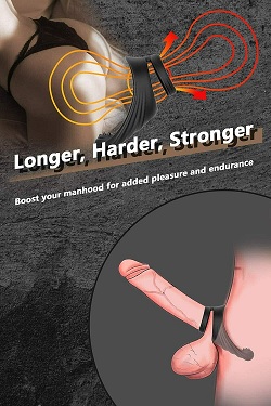 Silicone Dual Penis Ring with Taint Teaser - Image 9