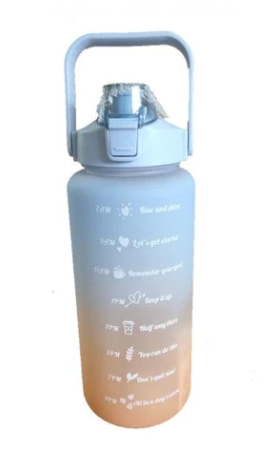 2l Motivational Water Bottle - Blue