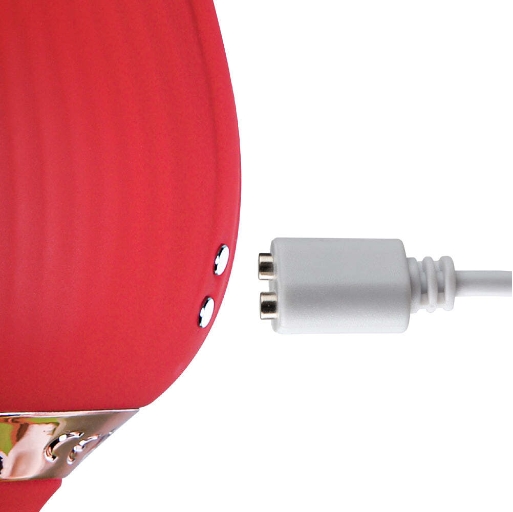 Silicone Clitoral Sucking Rose with Thrusting Vibrator Egg - Image 6