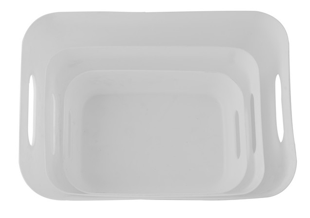 Storage Box 3-Piece Set - White