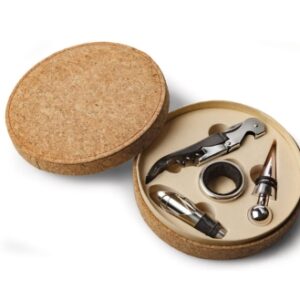 Moreto Cork Wine Giftset - Beige