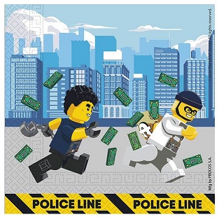 LEGO CITY 2PLY NAPKINS 33X33CM 20CT
