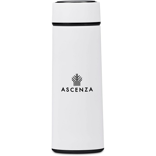 Altitude Tiesto Glass & Plastic Double-Wall Water Bottle - 400ml - White