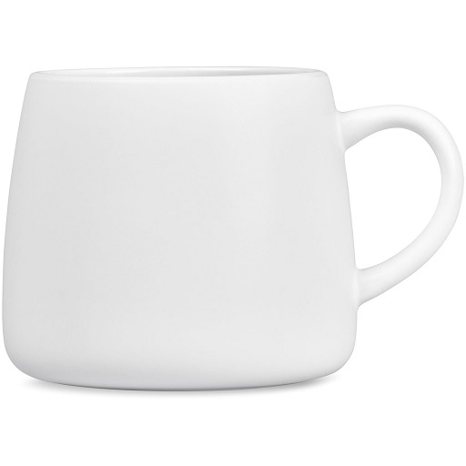 Serendipio Camden Ceramic Coffee Mug - 400ml - Solid White - Image 2
