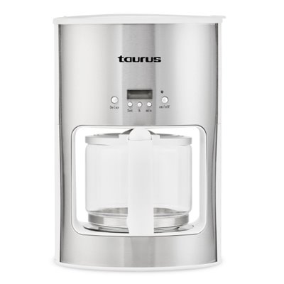 Coffee Maker Drip Filter Stainless Steel With White Trim 1.25L 1080W "Arctic" #