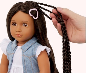 OG HAIRPLAY DOLL PERLA 18INCH FROM HAIR TO THERE DARK BROWN - Image 4