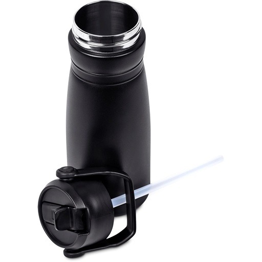 Alex Varga Amba Stainless Steel Vacuum Water Bottle - 600ml - Black - Image 2