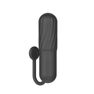 10 Mode Rechargeable Waterproof Vibrating Bullet with Tab - Black