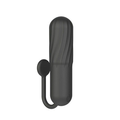 10 Mode Rechargeable Waterproof Vibrating Bullet with Tab - Black