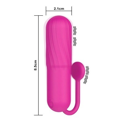 10 Mode Rechargeable Waterproof Vibrating Bullet with Tab - Black - Image 4