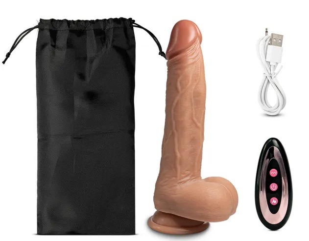 Realistic Rechargeable 10 Functions Remote Control Vibrating and Thrusting Dildo - Image 10