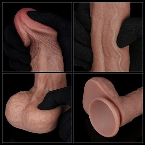 Lovetoy 9'' Dual Layered Silicone Cock - Image 10