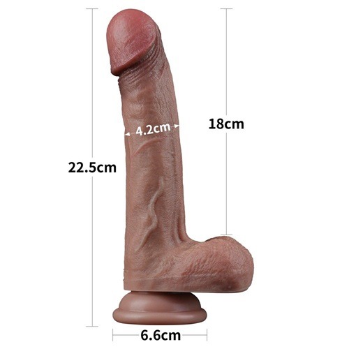 Lovetoy 9'' Dual Layered Silicone Cock - Image 11
