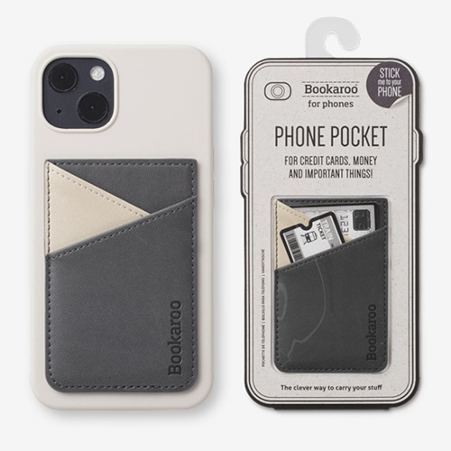 BOOKAROO PHONE POCKET CHARCOAL