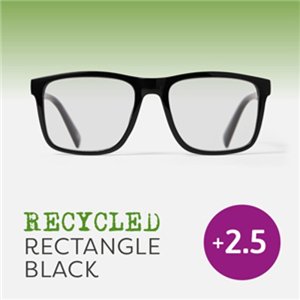 EASY READERS RECYCLED RECT BLACK +2.5