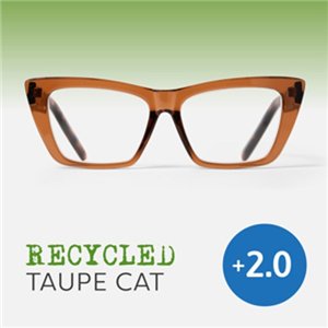 EASY READERS RECYCLED TAUPE CAT +2.0