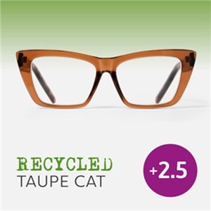 EASY READERS RECYCLED TAUPE CAT +2.5