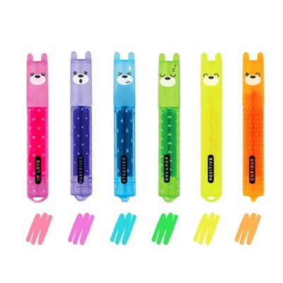 TEDDY'S MOOD MINI HIGHLIGHTERS SET OF 6