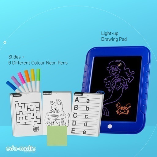 EDU - Light up drawing pad with 6 colours and stencils - Image 6