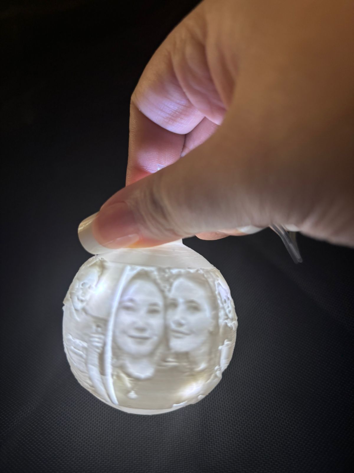Round Christmas Ornament with Pictures - Image 7