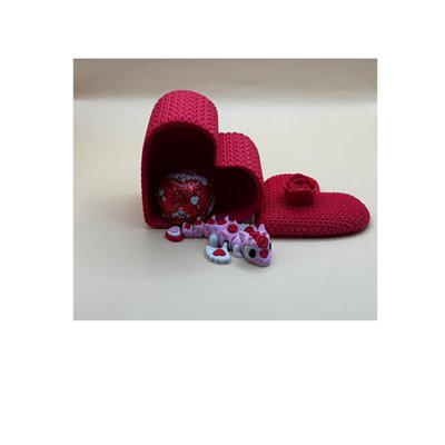 Large Knitted Box with Love Dragon & Sweetie Pie