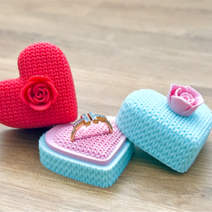 Knitted Ring Box - Single - Multi Color