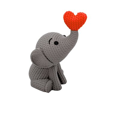 Knitted Elephant Sitting Up