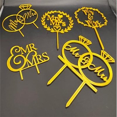 Cake Toppers - Gold